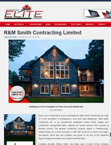R & M Smith Contracting Featured On Business Elite Canada